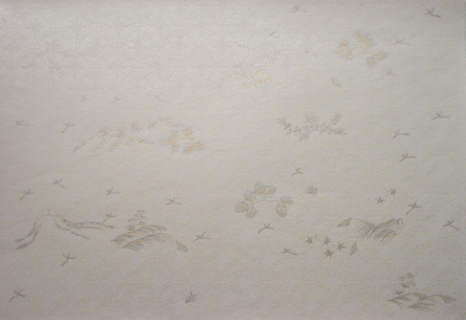 三十六人集　雲母引唐紙 『七宝』　（素性集） 第六・七紙裏面 用臨書用紙　拡大へ