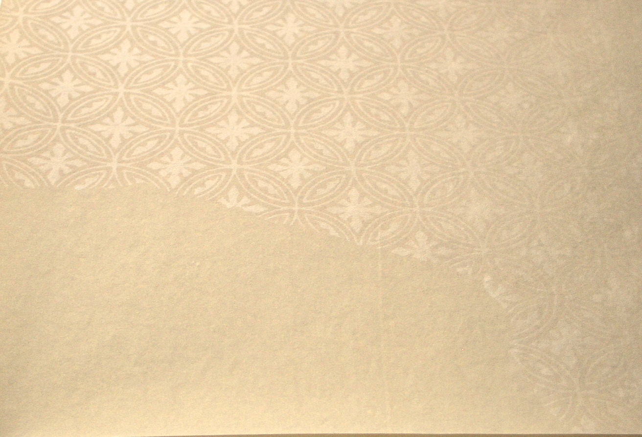清書用 臨書用紙　元永古今集　薄茶（中）　具引唐紙（白雲母摺） 『七宝紋』　左下側部分拡大