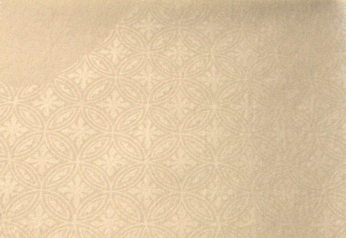 清書用 臨書用紙　元永古今集　淡茶（淡）　具引唐紙（白雲母摺） 『七宝紋』 拡大 右上側部分拡大